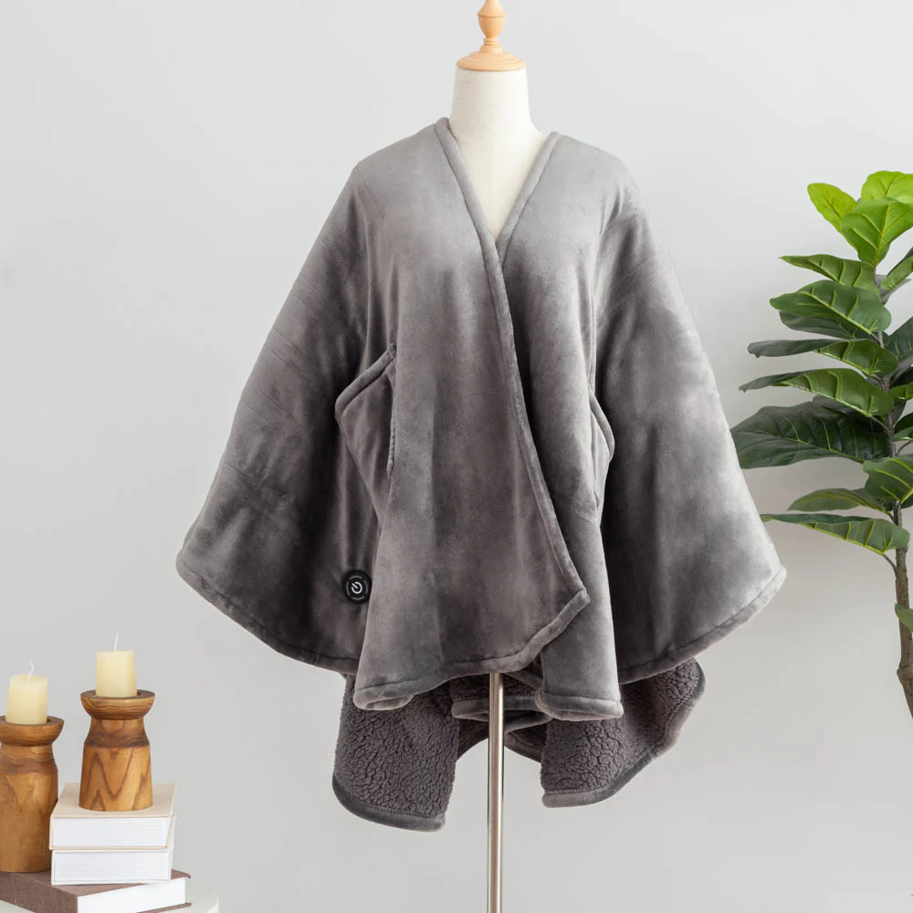 Heated VelvetLoft® Sherpa Wearable Throw - Image 10