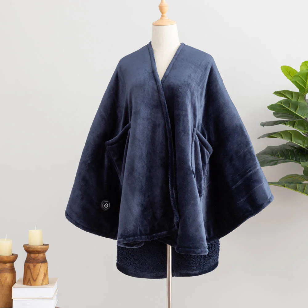 Heated VelvetLoft® Sherpa Wearable Throw - Image 27