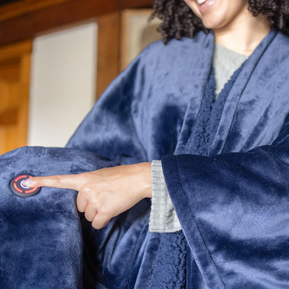 Heated VelvetLoft® Sherpa Wearable Throw - Image 28