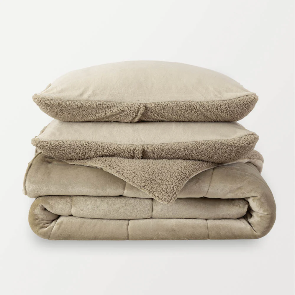 Reversible VelvetLoft® Sherpa Comforter Set - Image 13