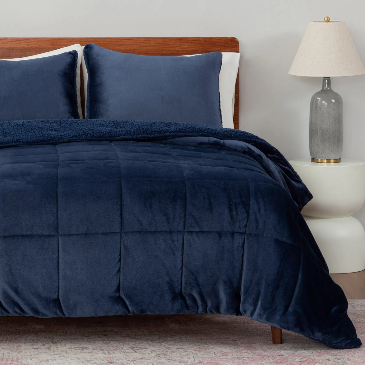 Reversible VelvetLoft® Sherpa Comforter Set - Image 3