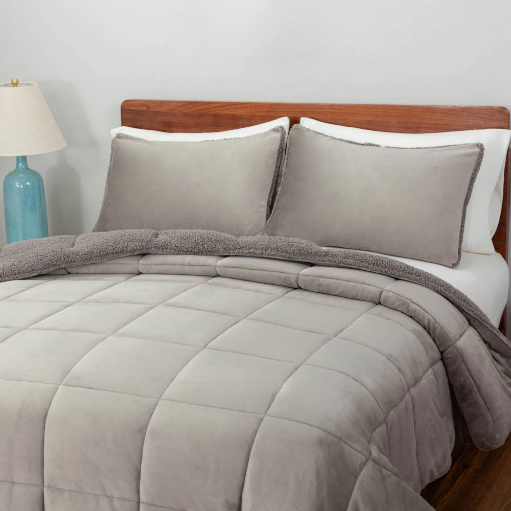 Reversible VelvetLoft® Sherpa Comforter Set - Image 31