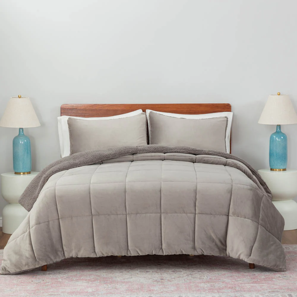Reversible VelvetLoft® Sherpa Comforter Set - Image 32